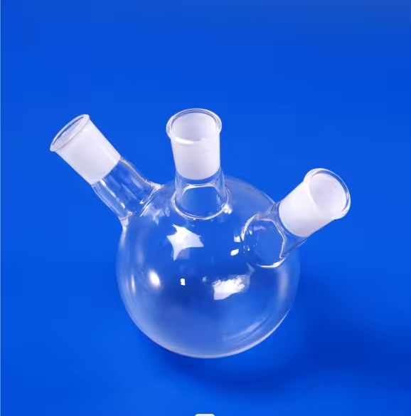High Temperature Resistance Quartz Twin Tube Flask