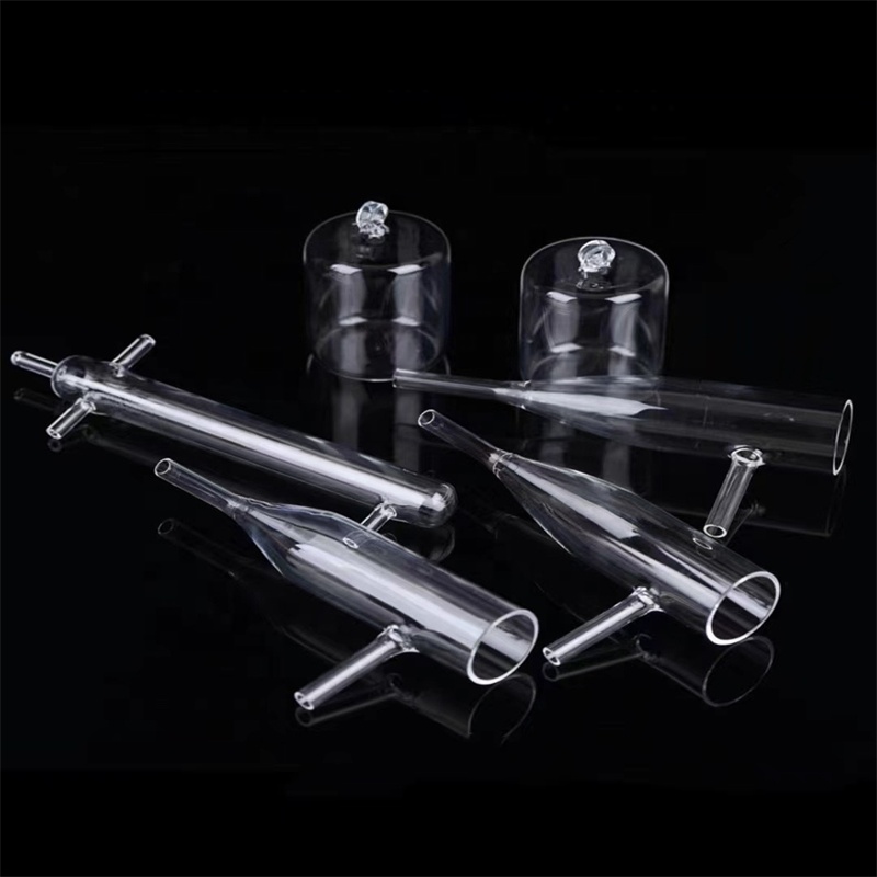 Custom Clear Laboratory High Temperature Twin Tube 99.99% Pure Quartz Glass Tube CVD Furnace Vacuum Bending Welding Services