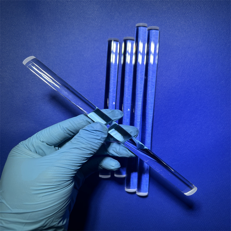 Clear Quartz Light Guide Rod 99.9% Purity Optical Semiconductor Use 1mm-80mm Diameter