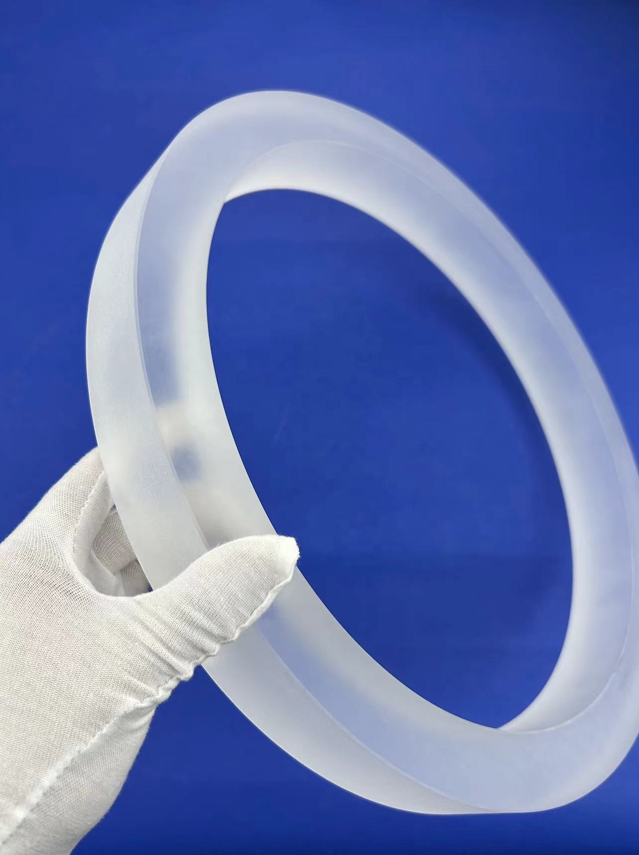 Custom Coated 99.99% Pure Quartz Rings for Semiconductor CVD Optics Applications High Pressure Moulding/Bending/Welding/Cutting