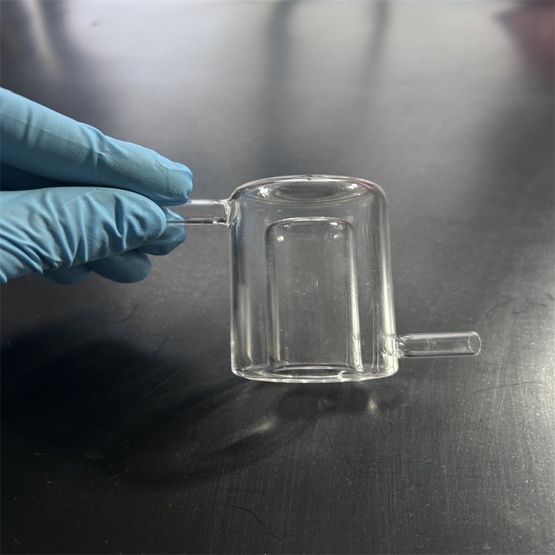 Custom 99.99% Pure Ozone Free High Temperature Resistant Quartz Glass Reactor Twin Tube Bending Welding Services for Laboratory