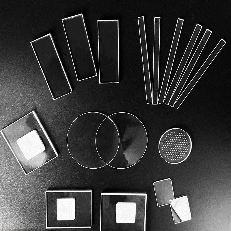 High Temperature Fused Quartz Glass Sheet for XRD Sample Tank Testing Chip Slotted Carrier Cutting Service Custom Sizes 1100C