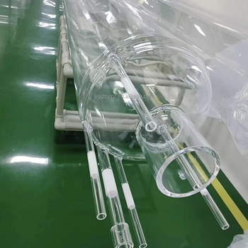 Cuarzo Fused Silica High Purity 338mm Twin Tube Welded Vacuum CVD