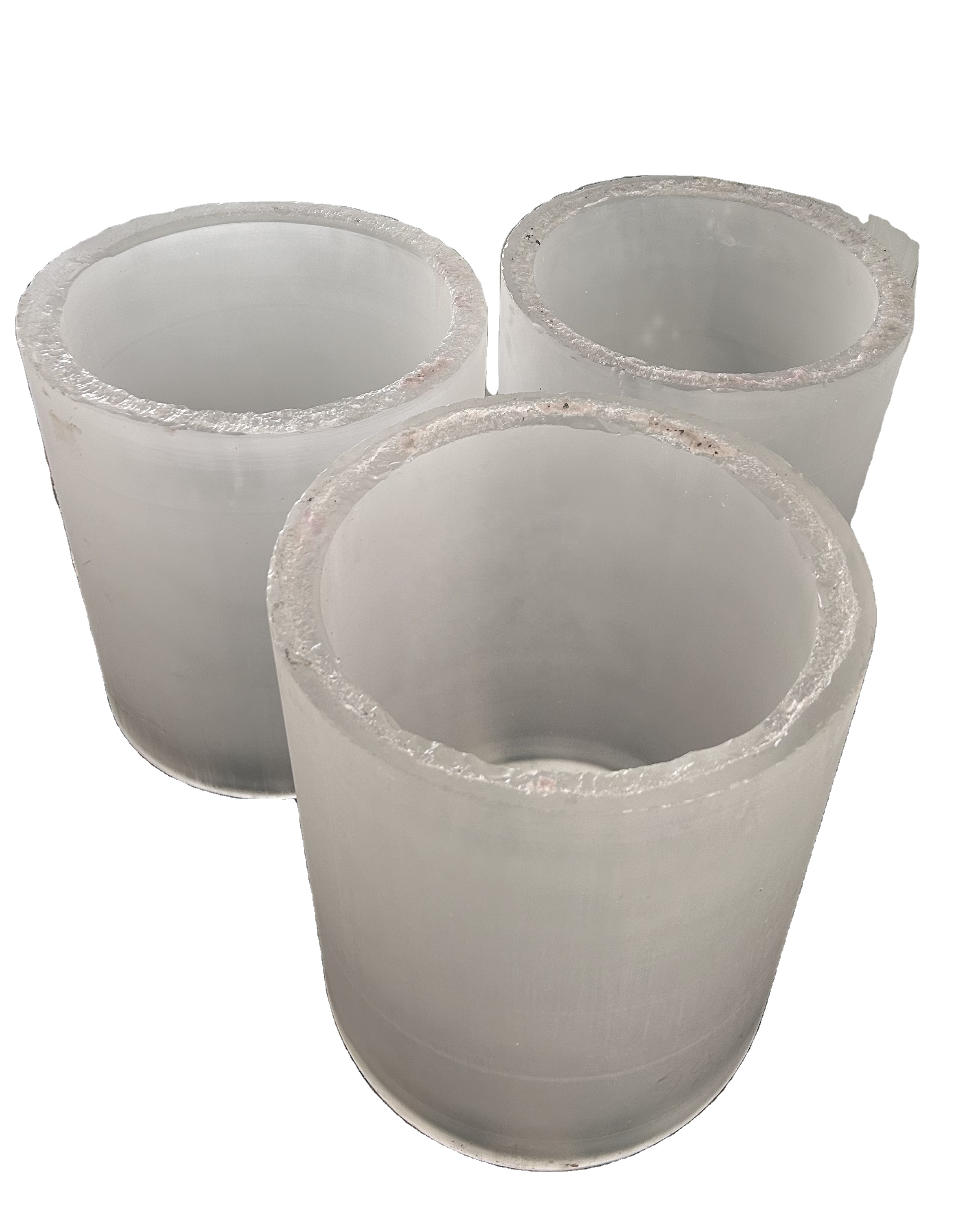 Open Ended Fused Quartz Frosted Glass Cylinder Ingot with Moulding Welding Cutting Services Custom Sizes for Optics Applications