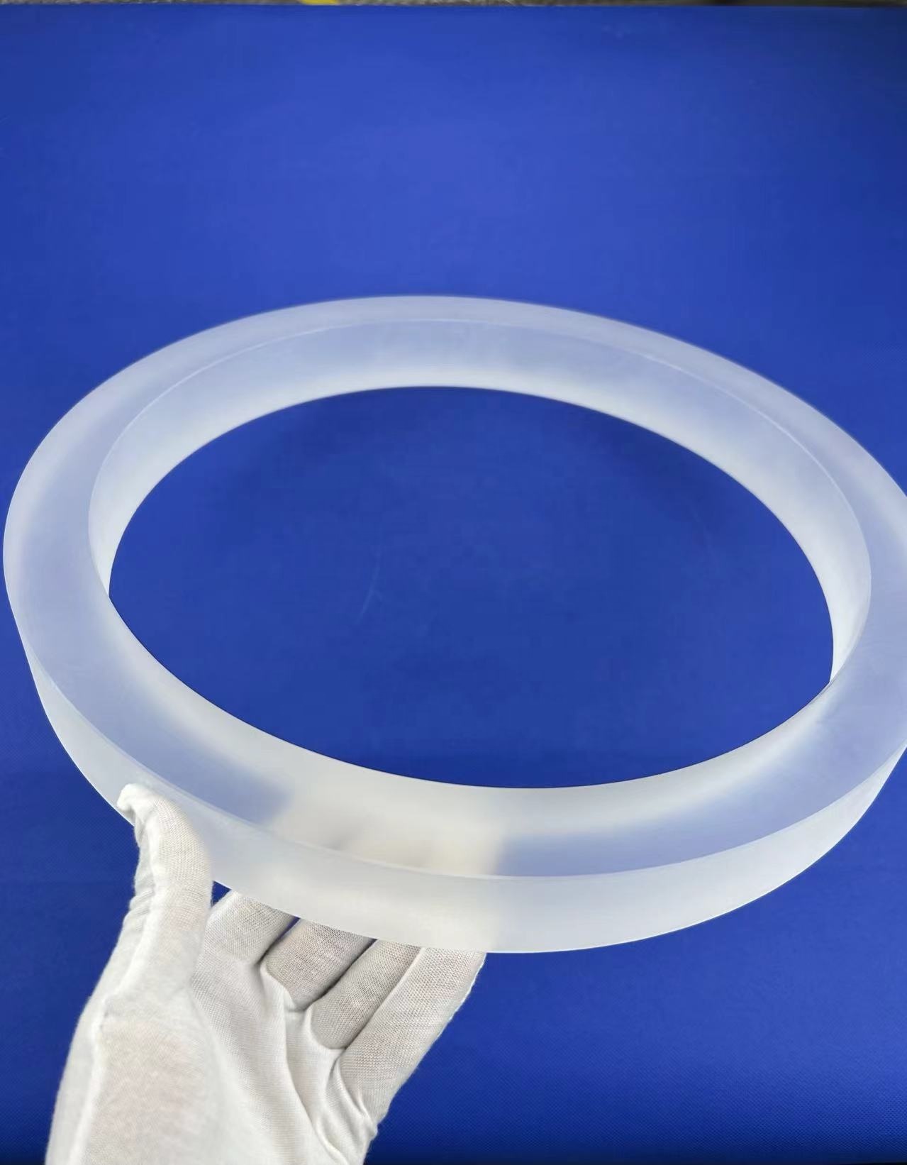 Custom Coated 99.99% Pure Quartz Rings for Semiconductor CVD Optics Applications High Pressure Moulding/Bending/Welding/Cutting
