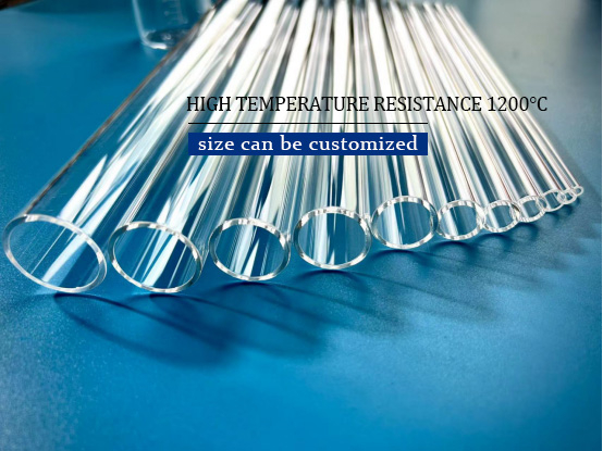 Transparent High Pressure 99.99% Pure Quartz Glass Tube Furnace Boiler Chemical Applications Corrosion Bending Moulding